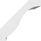 Ekena Millwork 5-in. W x 8-in. D x 8-in. H Baker Architectural Grade PVC Knee Brace BRCP05X08X08BKR - alternate 3